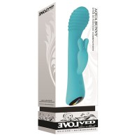 Evolved Aqua Bunny Silicone Rabbit Vibrator Teal