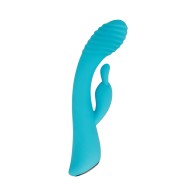 Evolved Aqua Bunny Silicone Rabbit Vibrator Teal