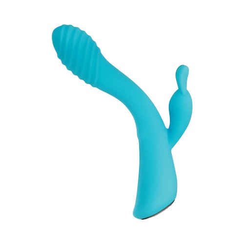 Evolved Aqua Bunny Silicone Rabbit Vibrator Teal