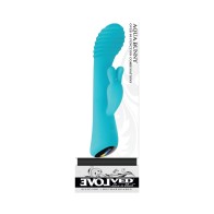 Evolved Aqua Bunny Silicone Rabbit Vibrator Teal