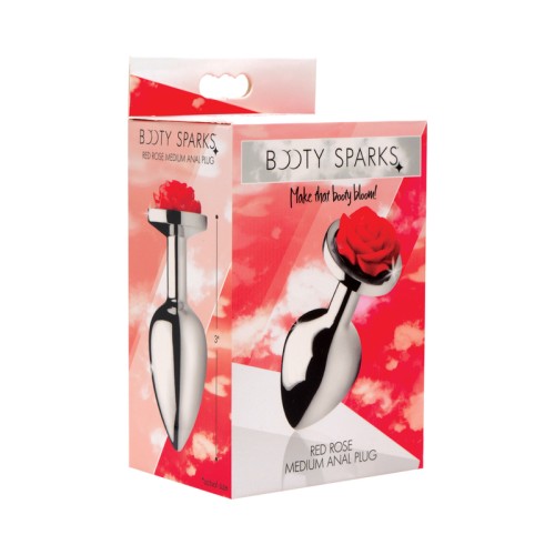 Plug Anal Rosa Rojo Elegante Booty Sparks Mediano