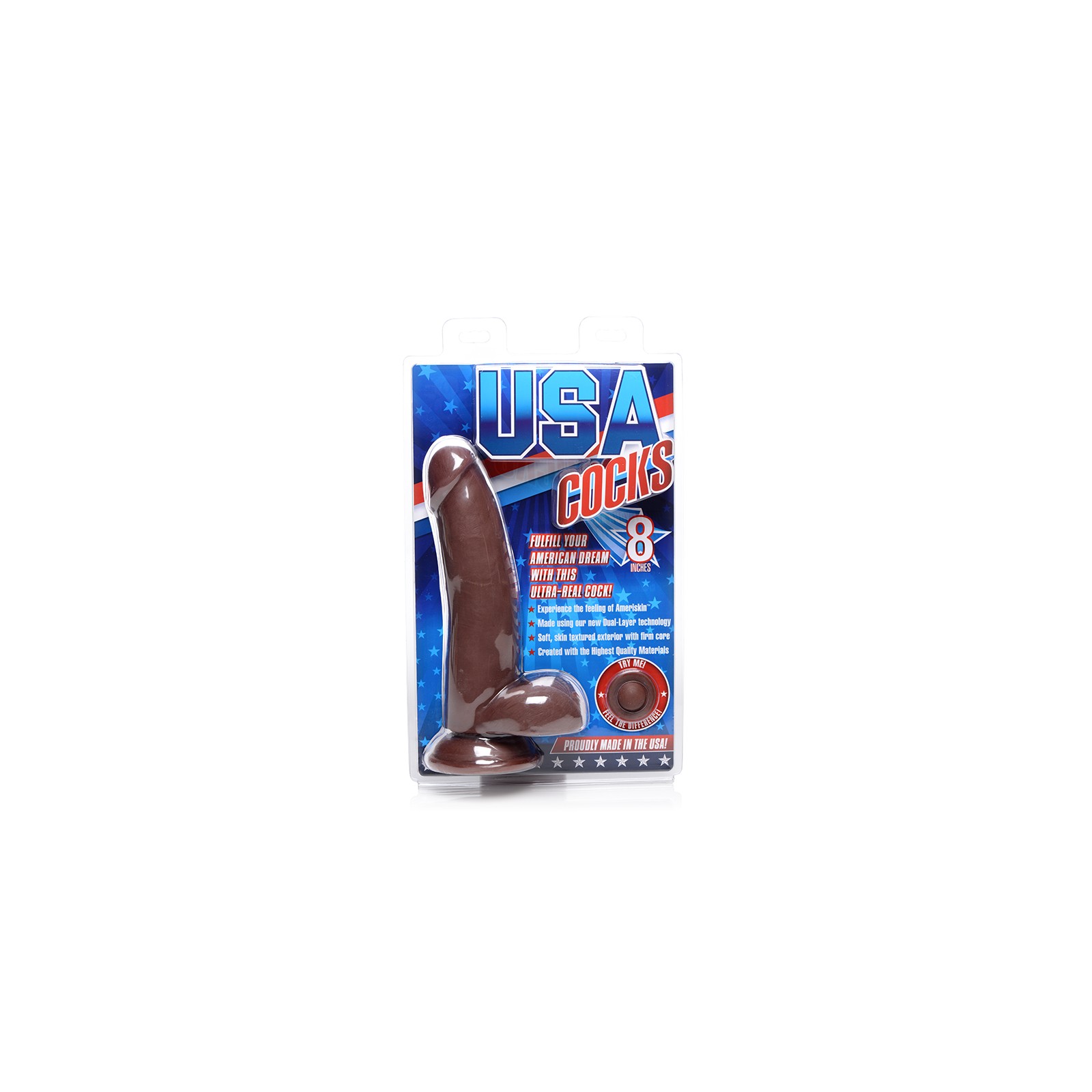 USA COCKS 8in Dual Density Dildo