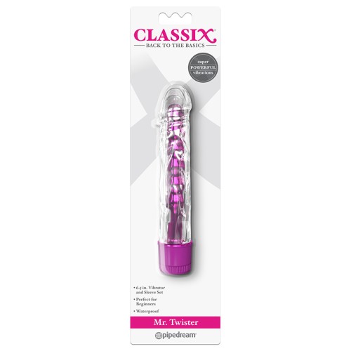 Pipedream Classix Mr. Twister Vibrador y Juego de Mangas Rosa