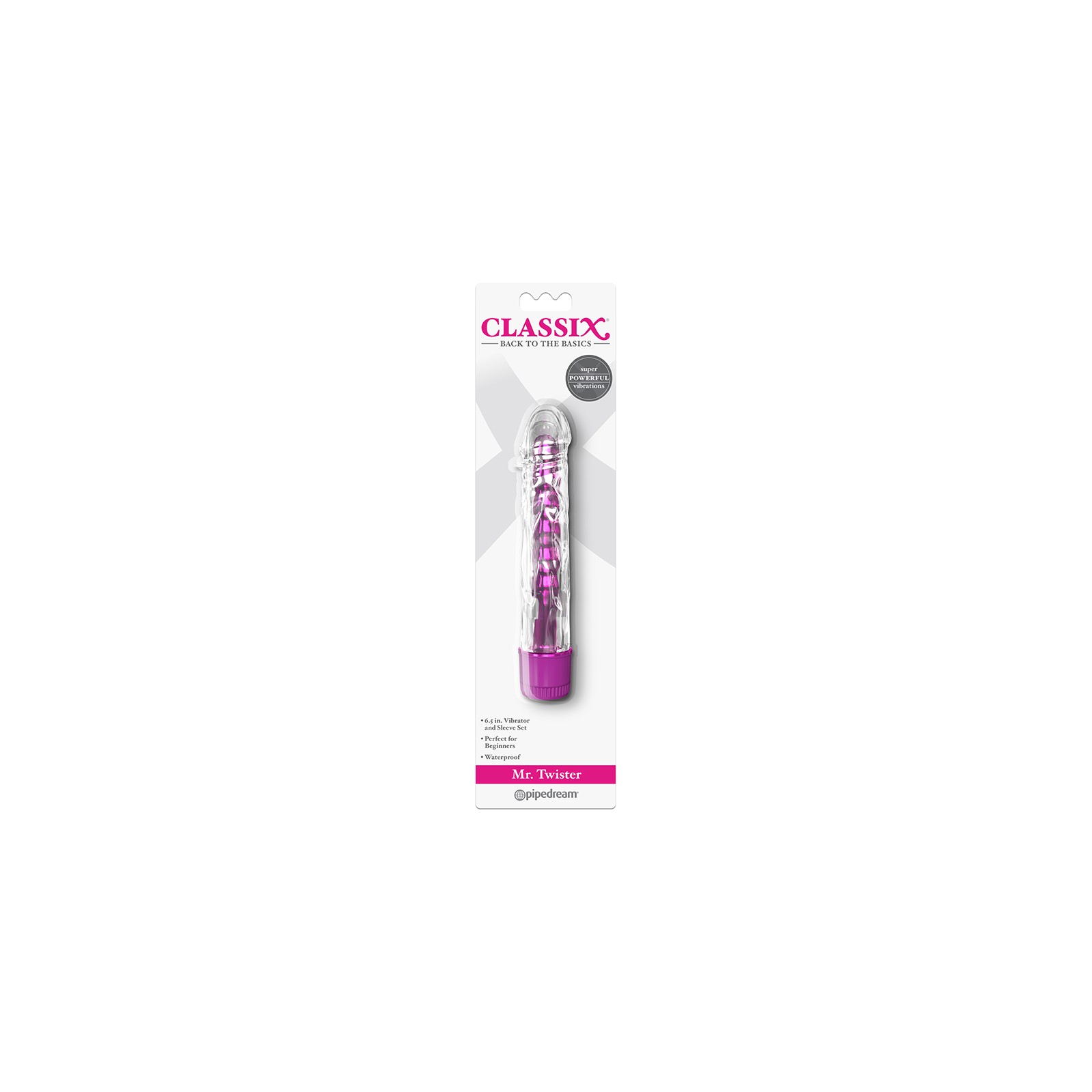 Pipedream Classix Mr. Twister Vibrador y Juego de Mangas Rosa