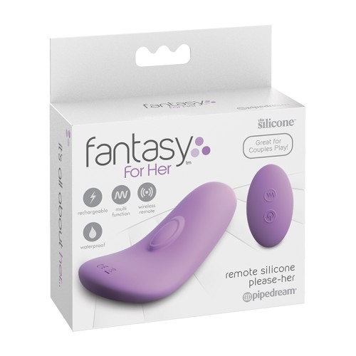 Vibrador de Silicona con Control Remoto Pipedream Fantasy Para Ella - Violeta