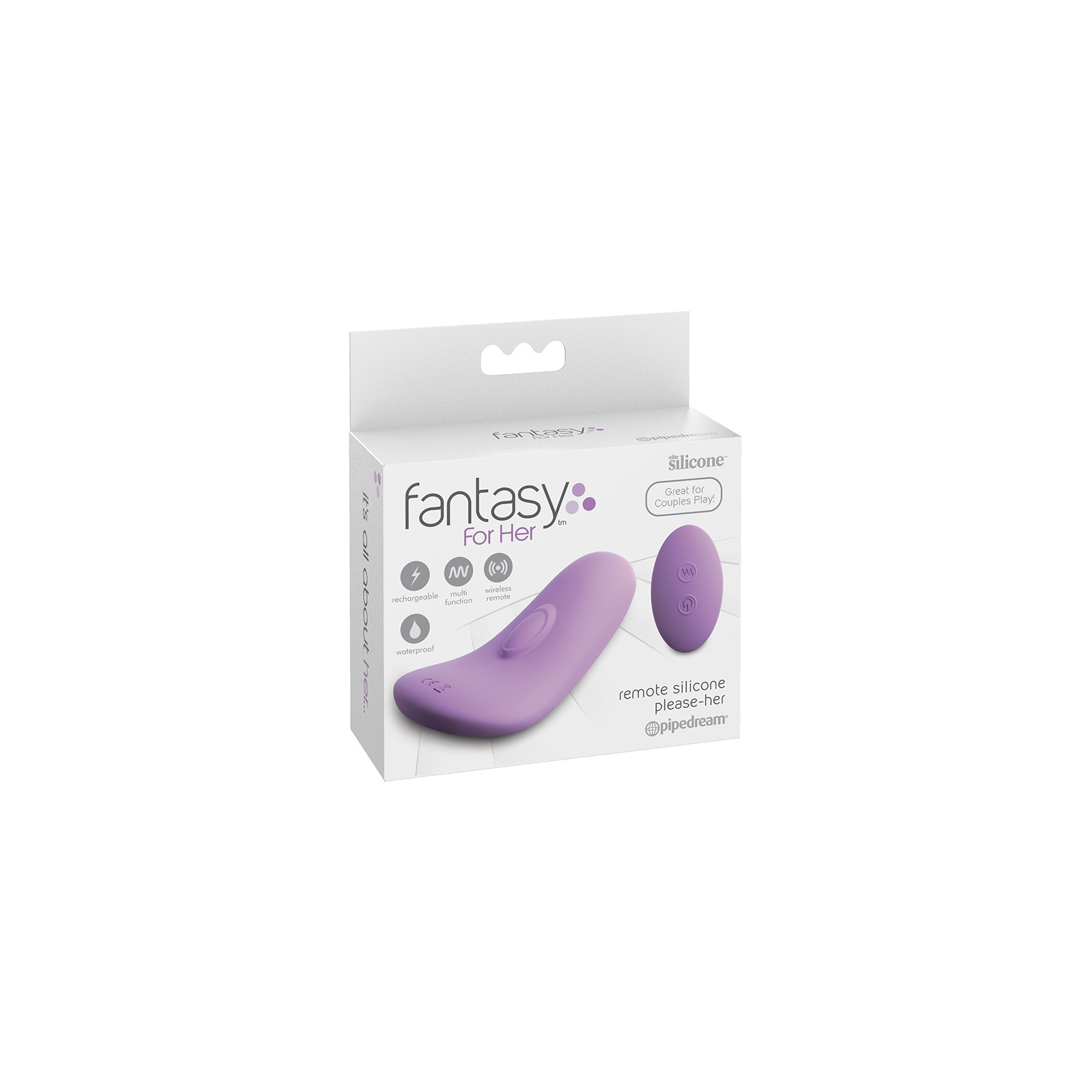 Vibrador de Silicona con Control Remoto Pipedream Fantasy Para Ella - Violeta