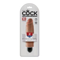 Dildo Vibrante King Cock 6 in. Marrón