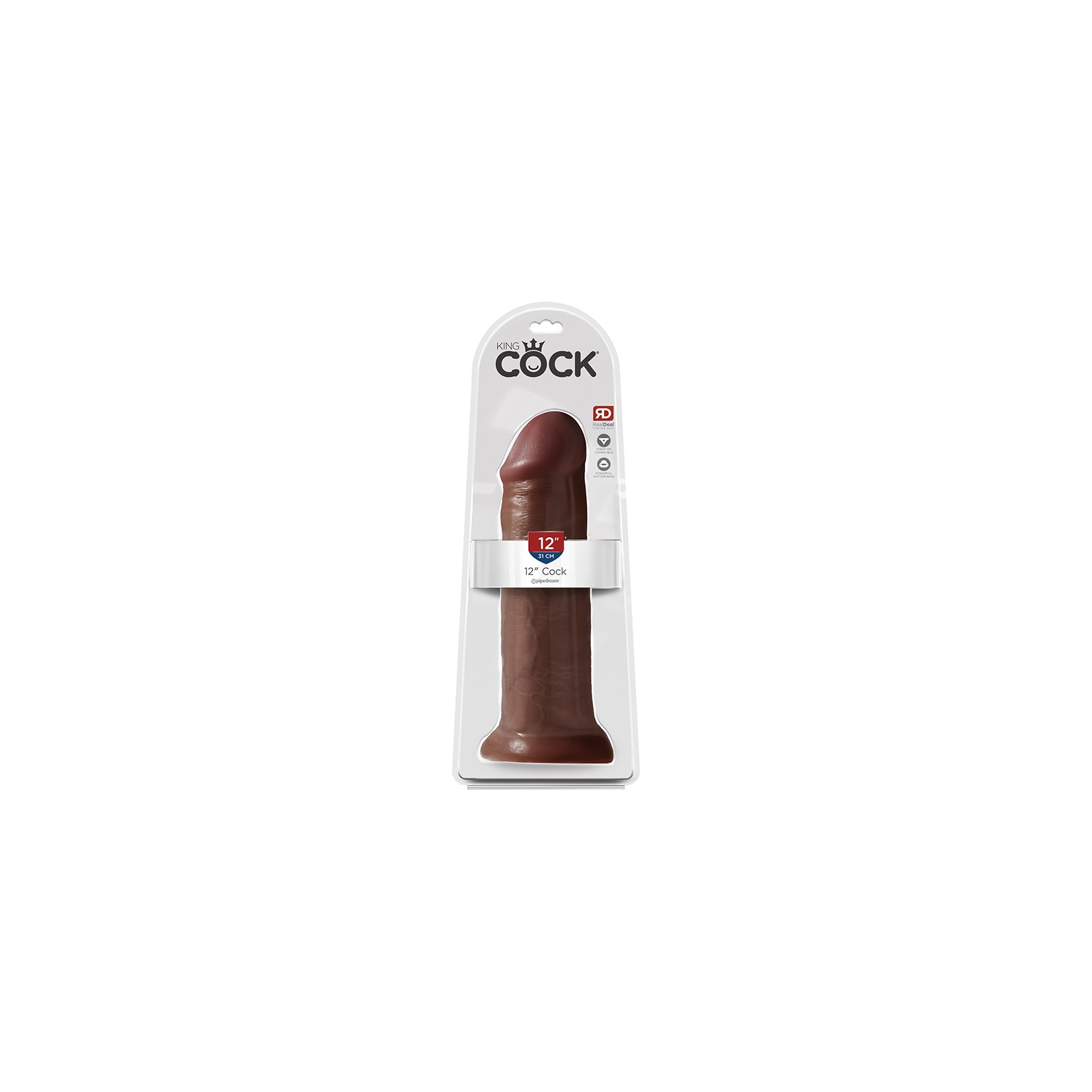 Dildo Realista King Cock de 12 in. Brown de Pipedream