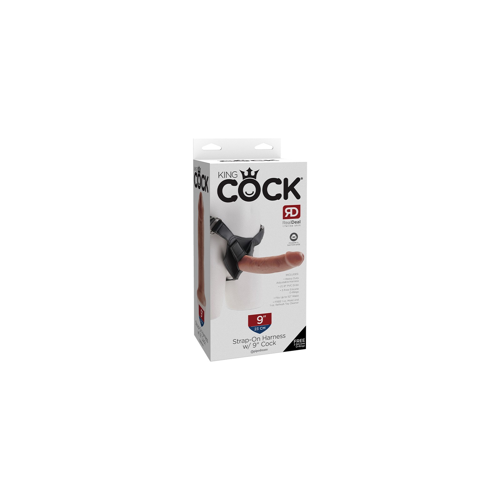 Arnés para Strap-On King Cock con Pene de 9 Pulgadas Tan