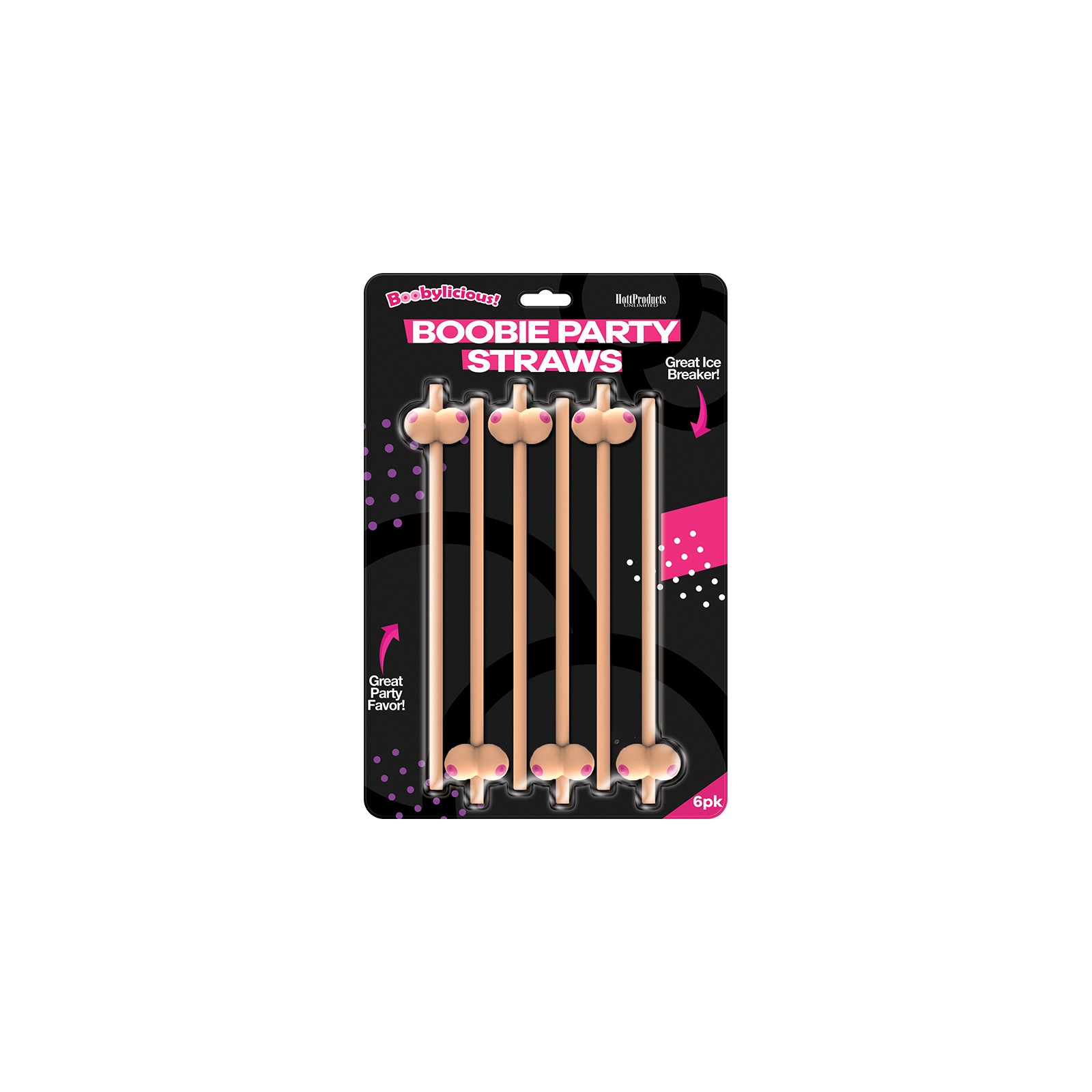 Boobie Straws (Flesh Color) 6Pk.