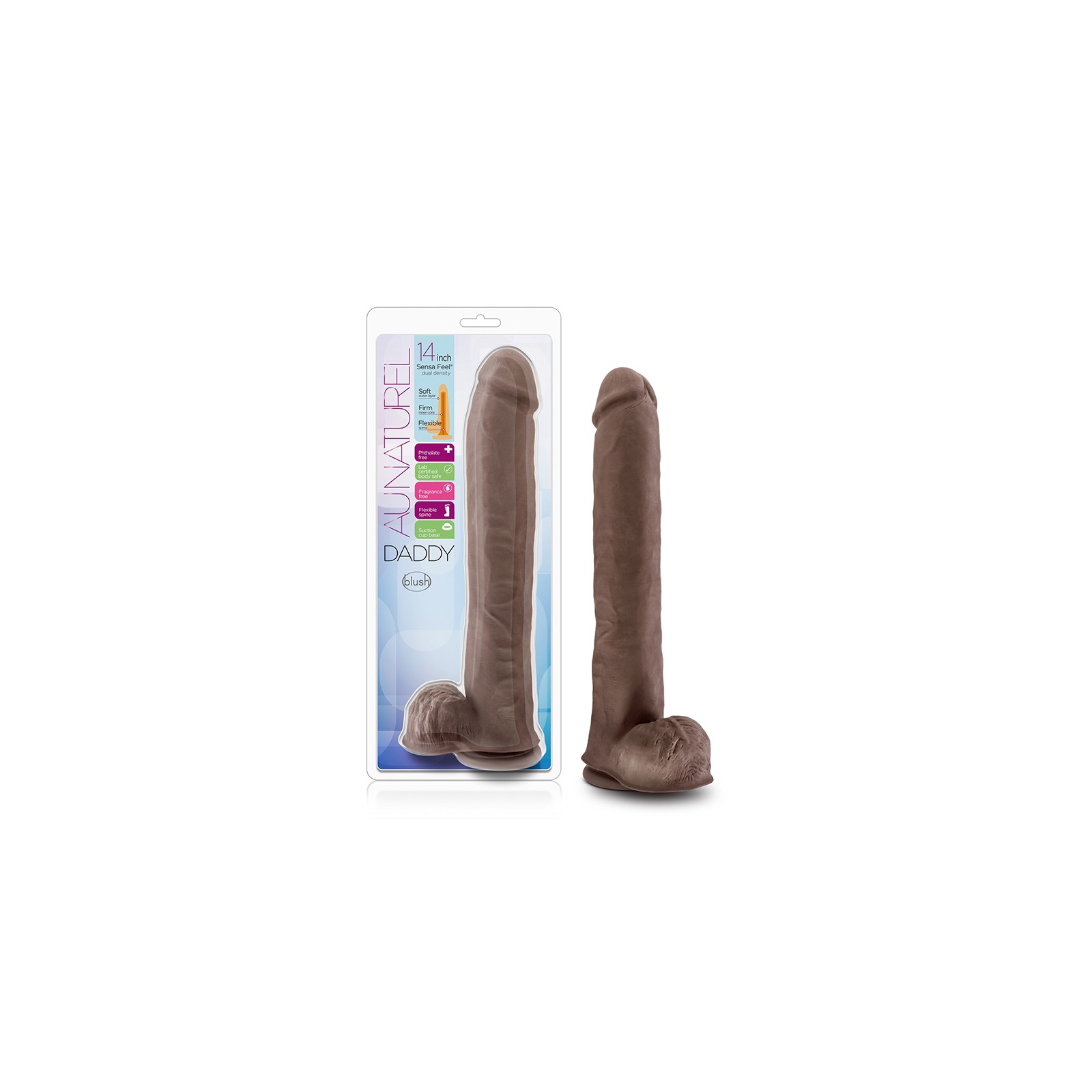 Au Naturel Daddy 14 in. Dildo for Experienced Users