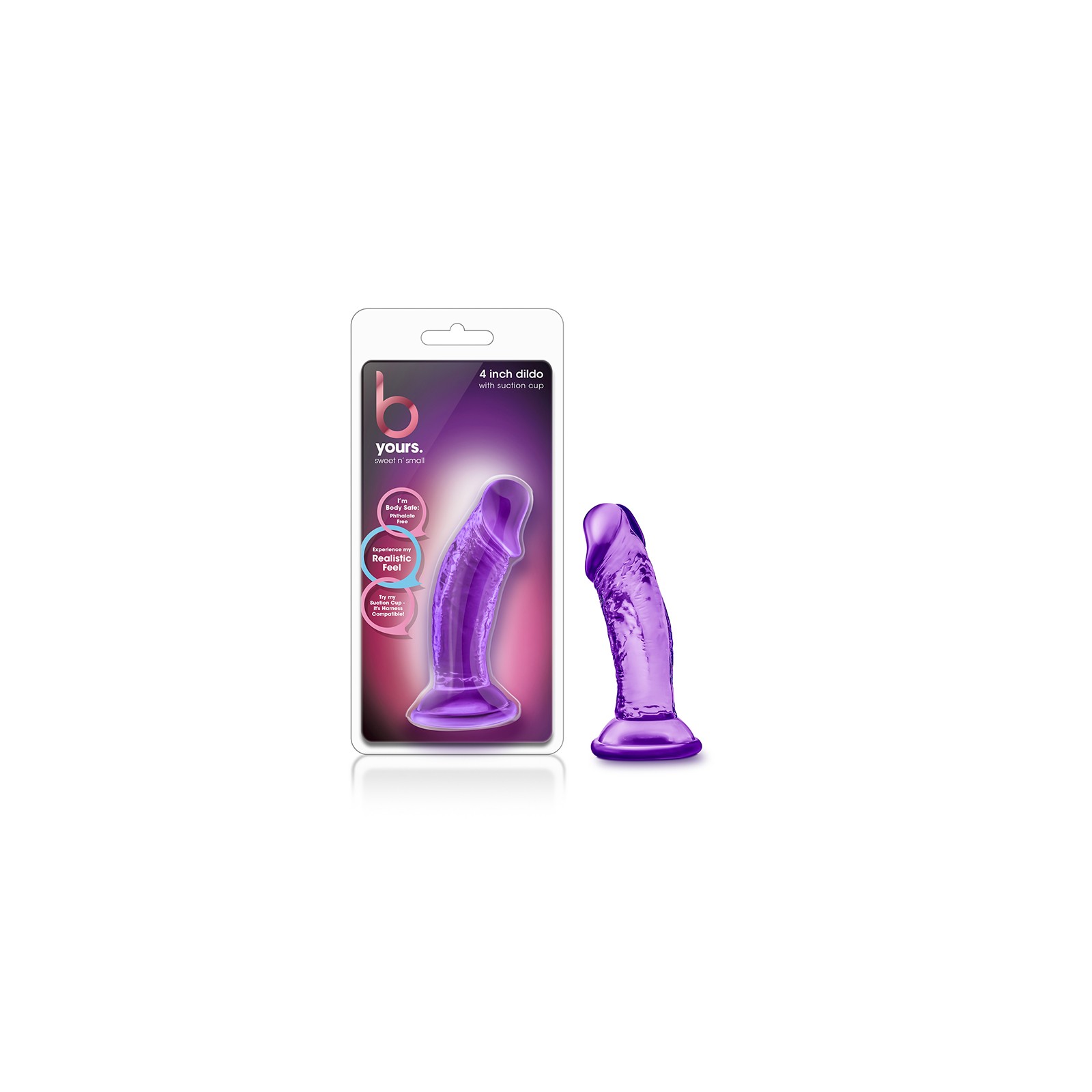 Dildo B Yours Sweet n' Small 4 in. Púrpura