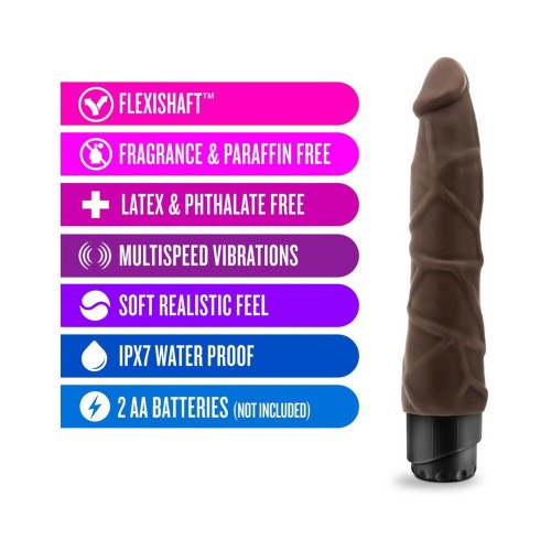 Dr. Skin Realistic Vibrating Dildo 9in Brown