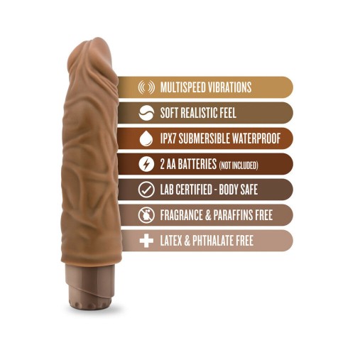 Dr. Skin Vibe 10 Dildo Vibrador Realista - 8.5 in. Tan