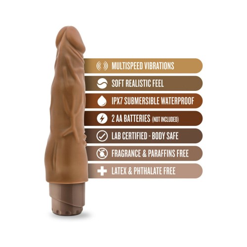 Dr. Skin Vibe 4 Realistic 8 in. Vibrating Dildo Tan