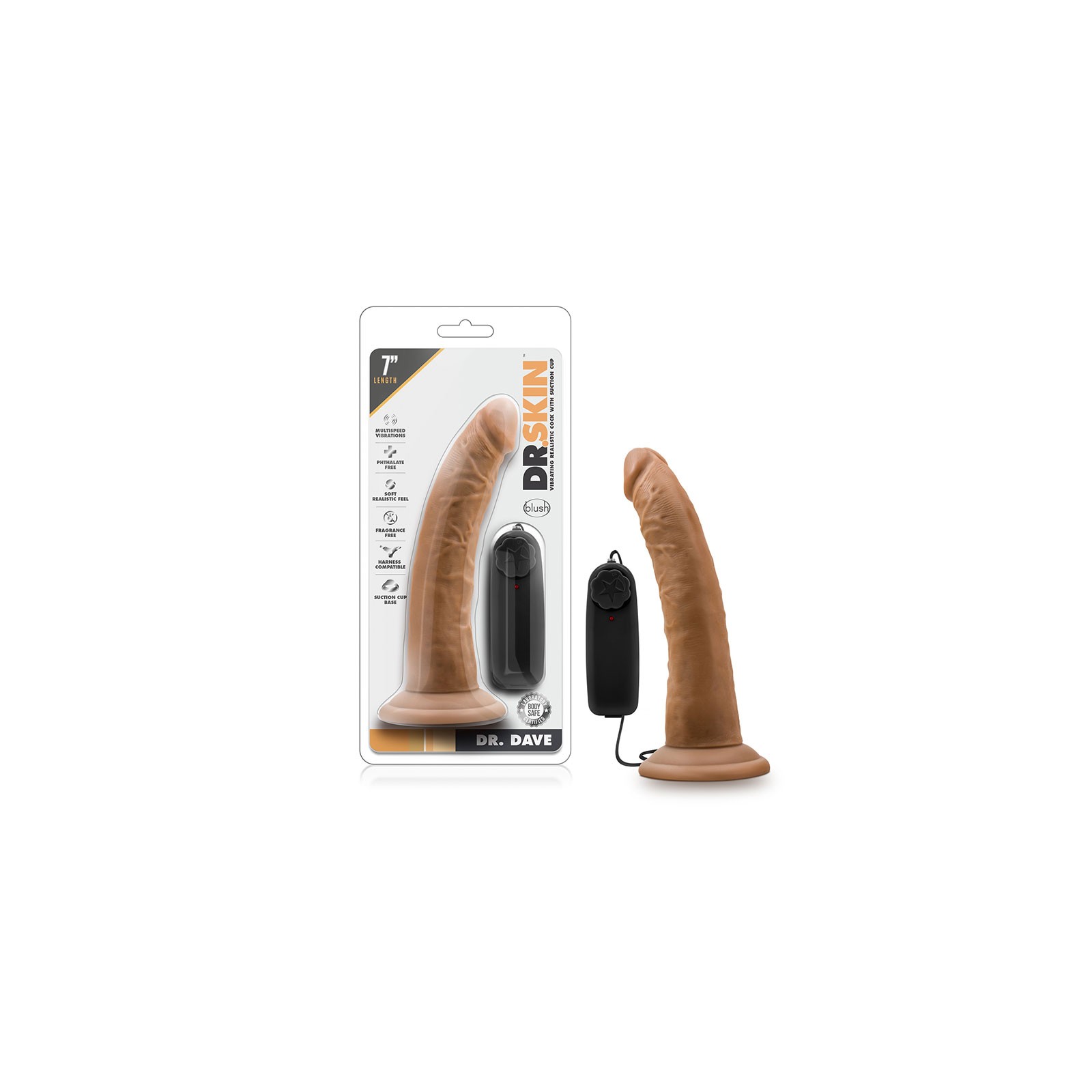 Dildo Vibrante Dr. Dave de 7 in.