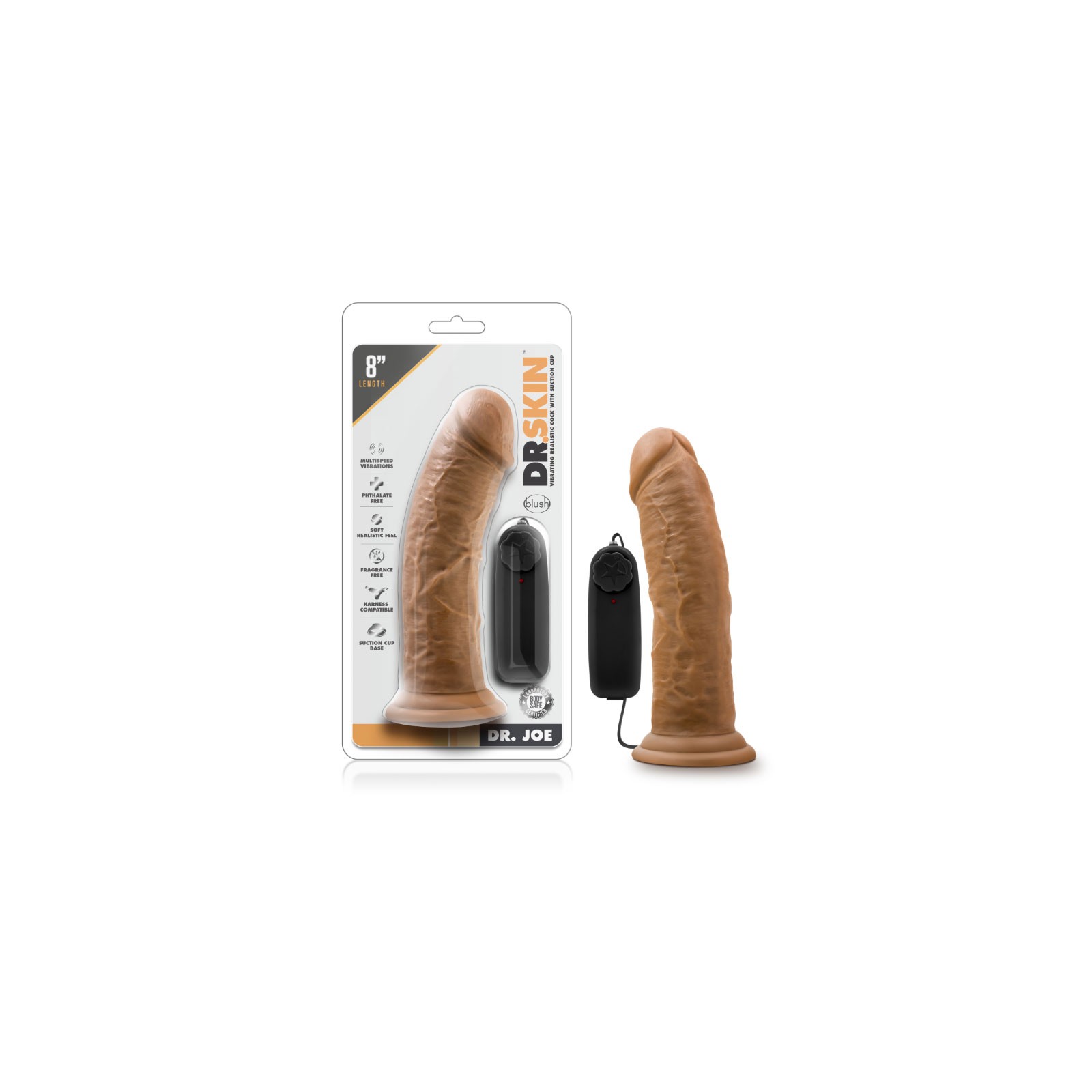 Dr. Skin Dr. Joe Vibrating Dildo 8 Inch Tan