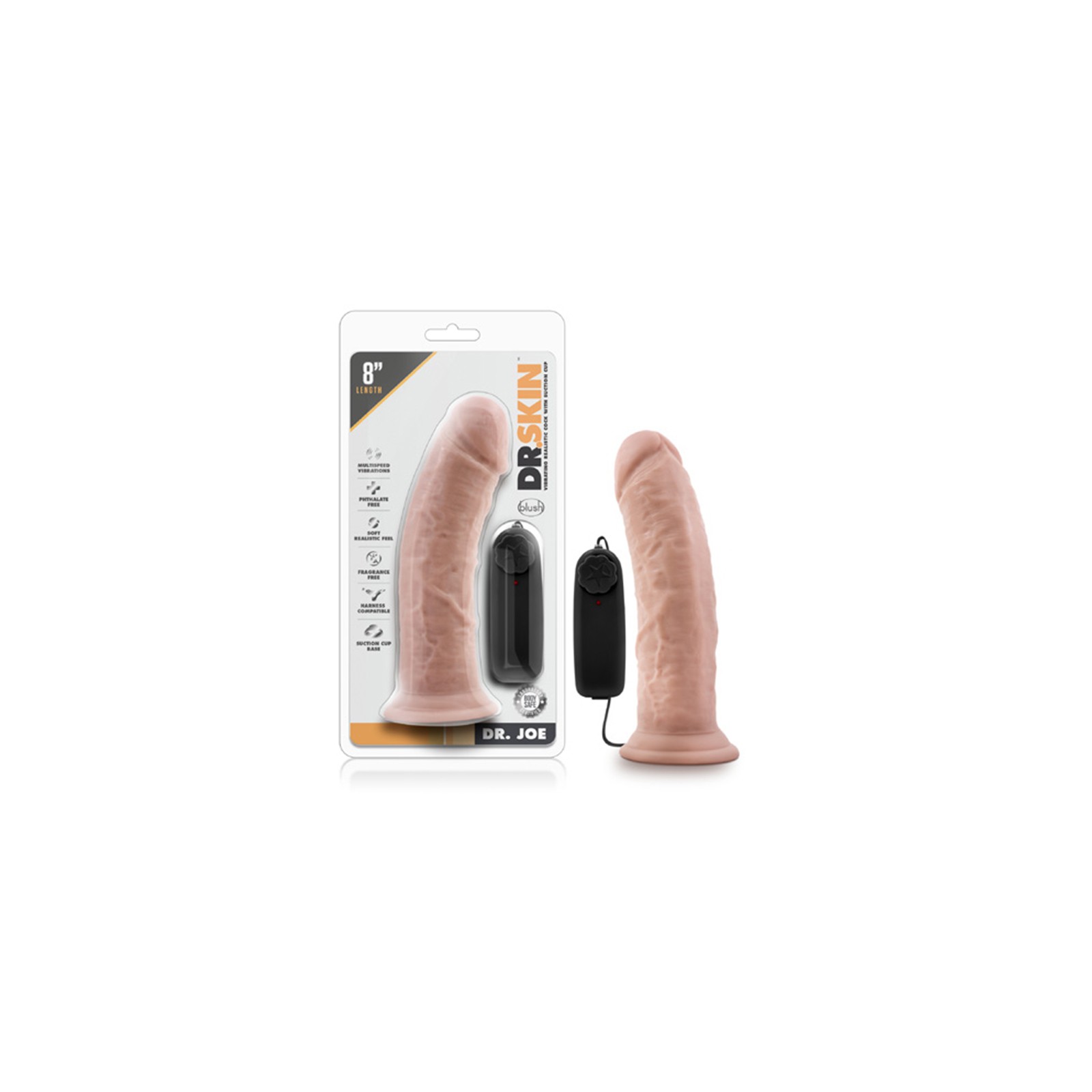 Dr. Skin Dr. Joe Dildo Vibrante Realista de 8 in - Dispositivo de Placer Definitivo