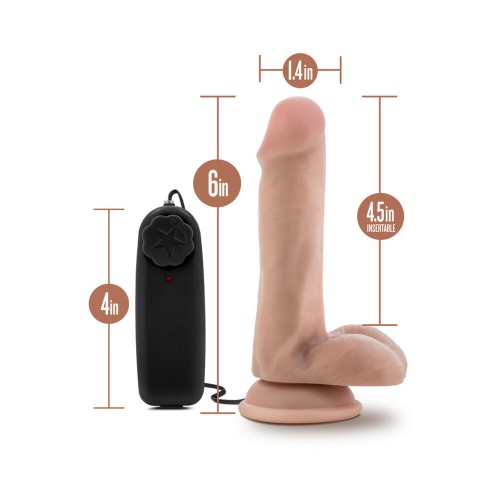 Dr. Skin Dr. Rob Dildo Vibrante de 6 in. con Testículos Beige