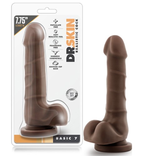 Dr. Skin Realistic Dildo with Balls 7.75 Inch