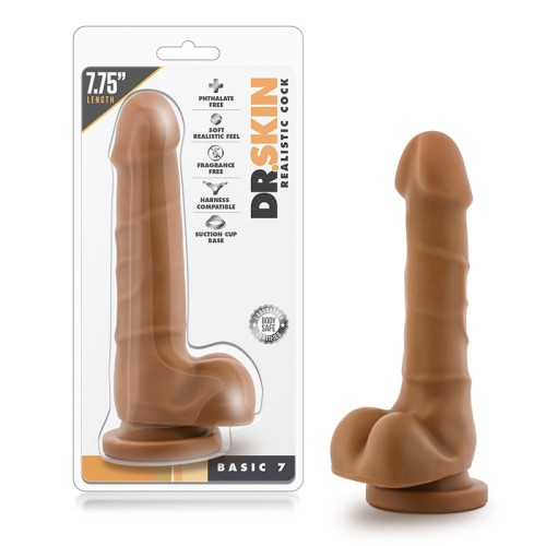 Dr. Skin Basic 7 Inch Dildo with Balls Tan