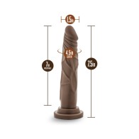 Dildo Realista de 7.5 Pulgadas Marrón de Dr. Skin para el Placer