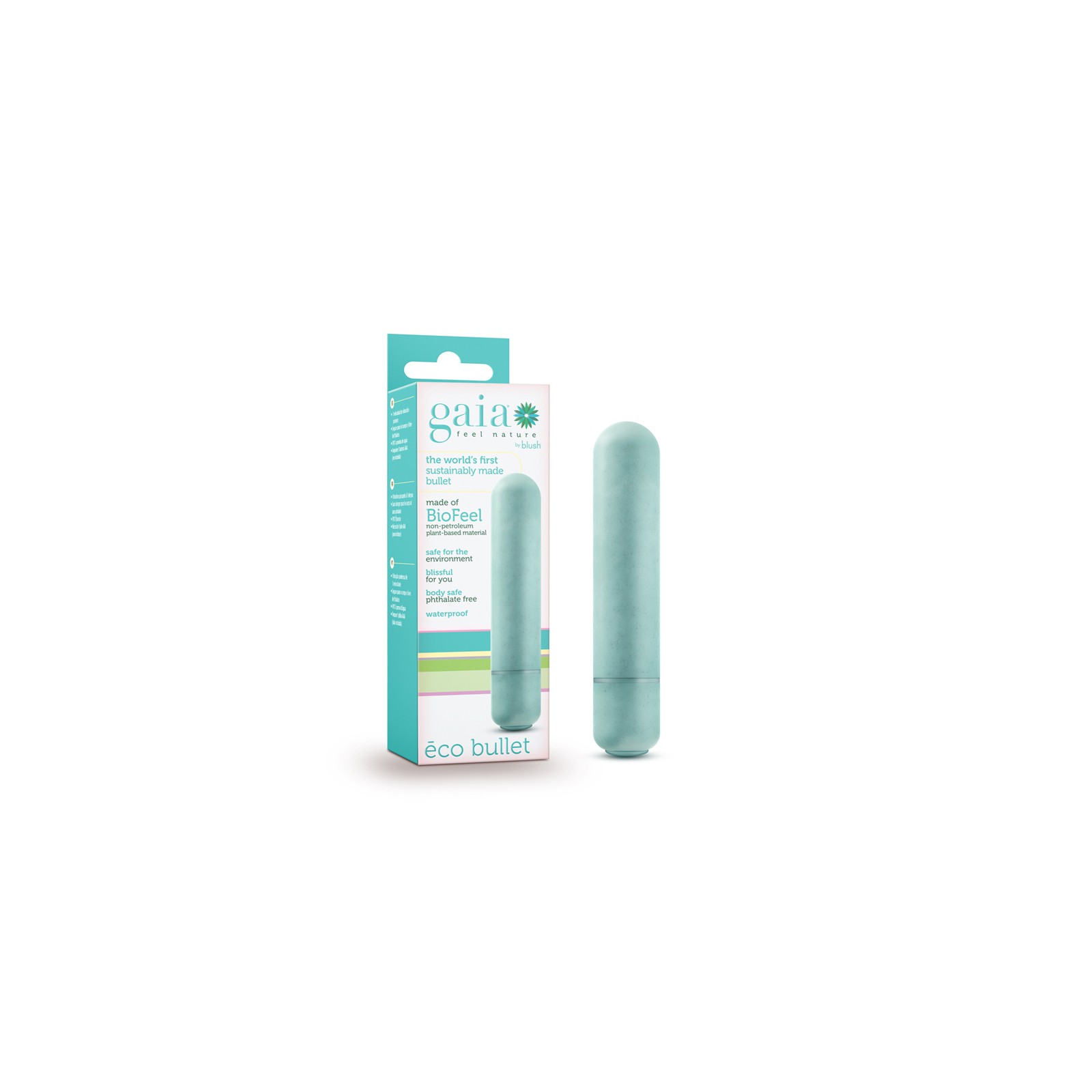 Gaia Eco Bullet Single-Speed Vibrator Aqua