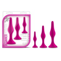 Luxe Kit de 3 Plugs Silicona para Principiantes Rosa