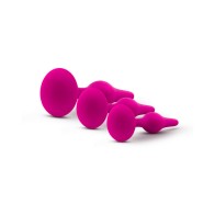 Luxe Kit de 3 Plugs Silicona para Principiantes Rosa