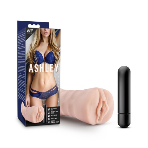 Masturbador Vagina M para Hombres Ashley con Vibrador Beige