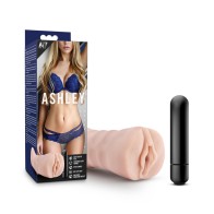 M for Men Ashley Vagina Stroker with Bullet Vibrator Beige