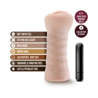 Masturbador Vagina M para Hombres Ashley con Vibrador Beige