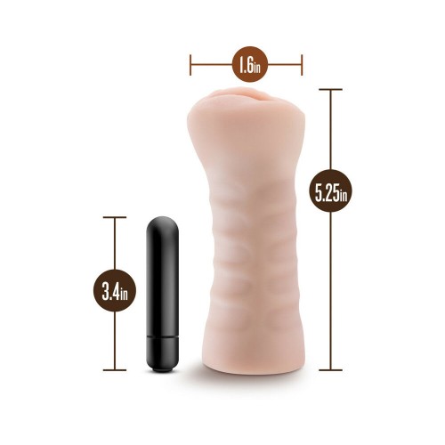 Masturbador Vagina M para Hombres Ashley con Vibrador Beige