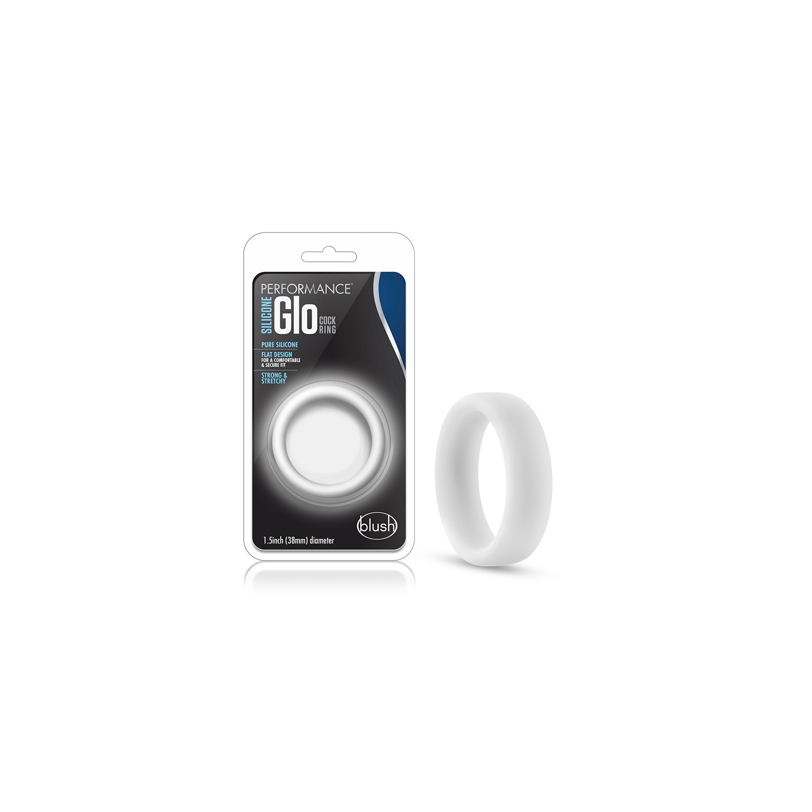 Performance Silicone Glo Cock Ring White Glow