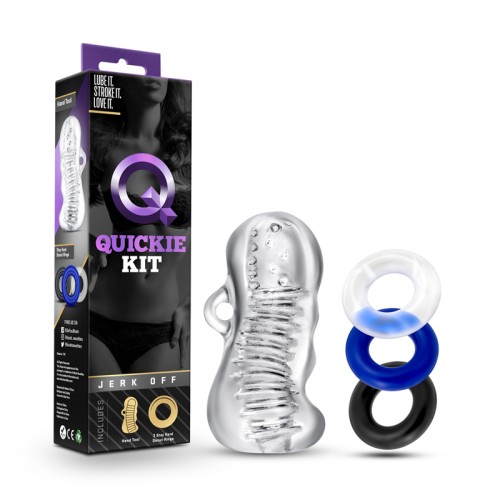 Quickie Kit Jerk Off Stroker with Cockring Set