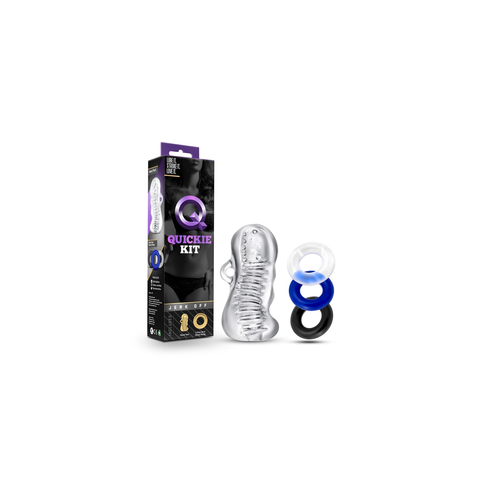 Kit Quickie Stroker para Auto Placer con Set de Anillos para el Pene