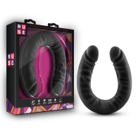 Dildo Doble Slim Realista de Silicona Ruse 18 in. Negro