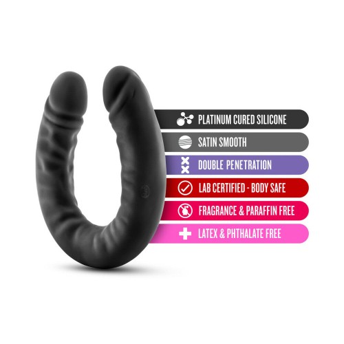 Dildo Doble Slim Realista de Silicona Ruse 18 in. Negro