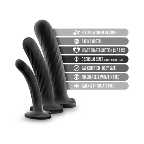 Temptasia Twist 3-Piece Silicone Dildo Set