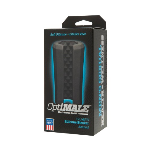 OptiMALE Beaded Silicone Stroker for Ultimate Pleasure