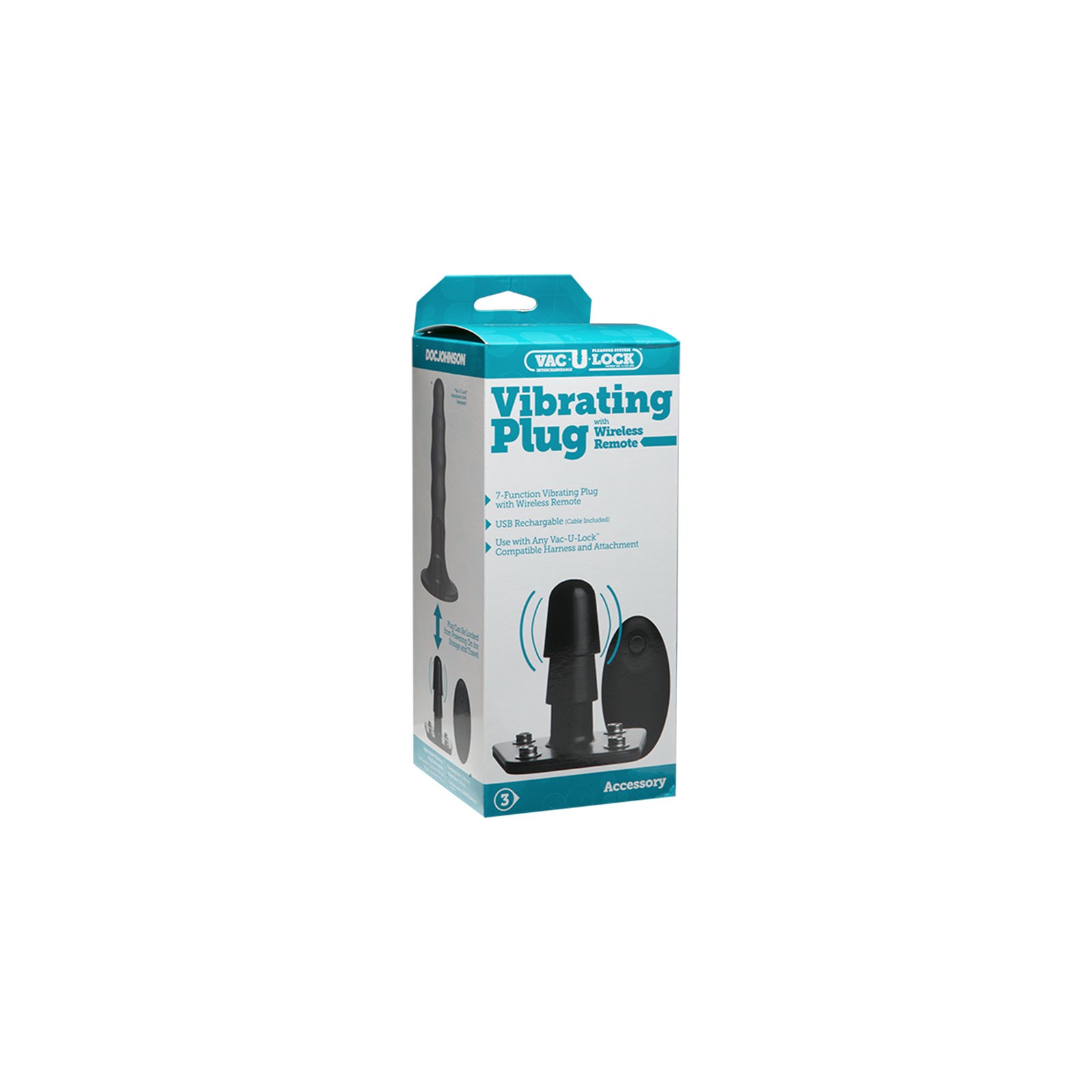 Vac-U-Lock Vibrating Plug with Remote for Ultimate Pleasure