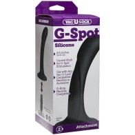 Vac-U-Lock G-Spot Silicone Dildo Attachment in Black