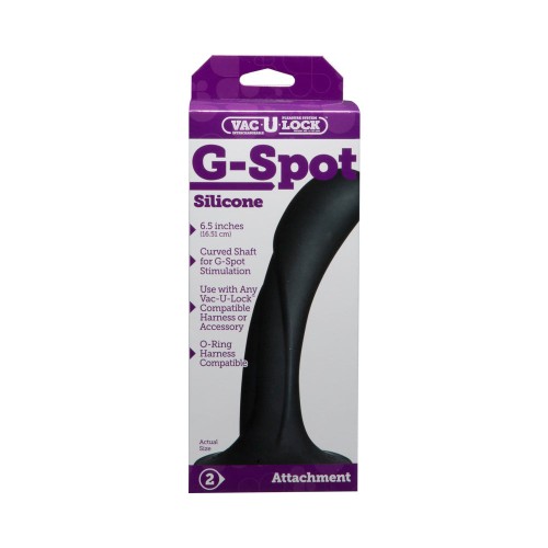 Vac-U-Lock G-Spot Silicone Dildo Attachment in Black