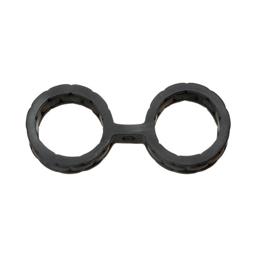 Japanese Bondage Silicone Cuffs - Large Black