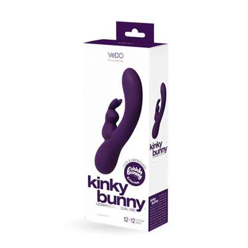 Vibrador Conejito Recargable VeDO Kinky Bunny - Púrpura Profundo