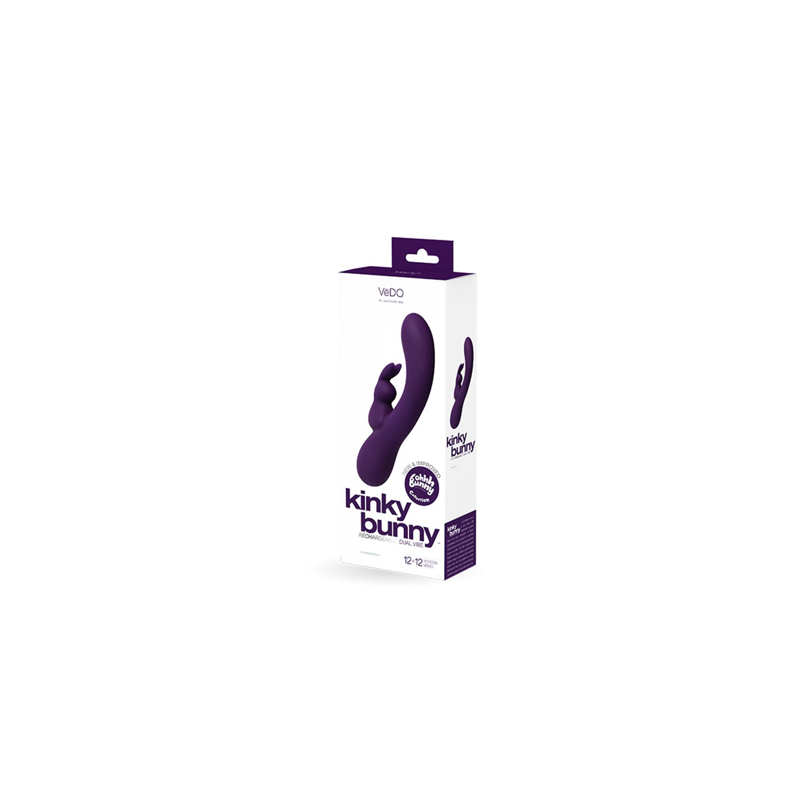 VeDO Kinky Bunny Rechargeable Rabbit Vibrator - Deep Purple