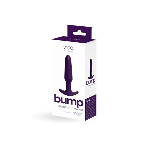 Vibrador Anal Potente Recargable VeDO Bump Púrpura Oscuro