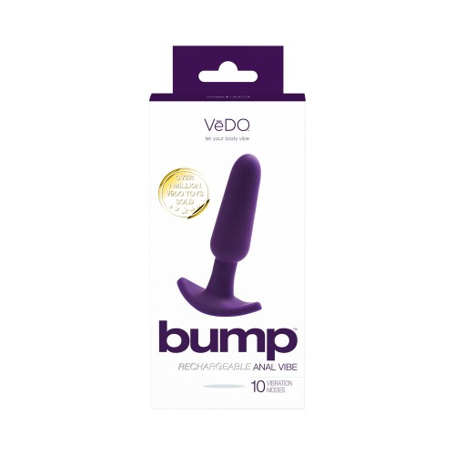 VeDO Bump Powerful Rechargeable Anal Vibe Deep Purple