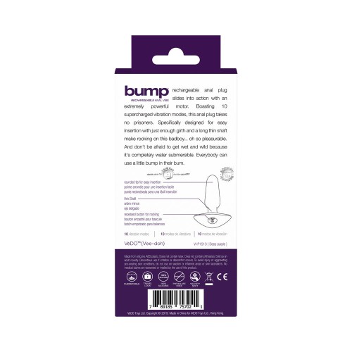 VeDO Bump Powerful Rechargeable Anal Vibe Deep Purple