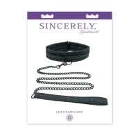 Lace Adjustable Collar & Leash for Fantasy Play